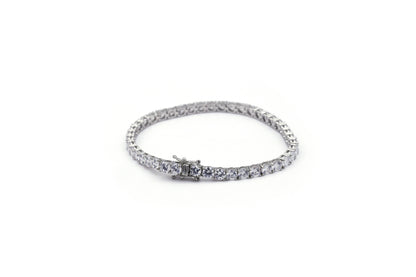 White Zircon Silver Tennis Bracelet