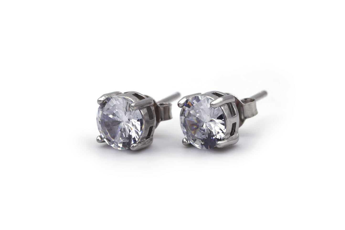 Women Silver Solitaire Stud 5mm Earrings | 925 | FreeSize