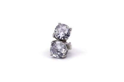 Women Silver Solitaire Stud 5mm Earrings | 925 | FreeSize