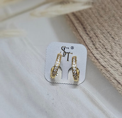 Golden anti tarnish hoops