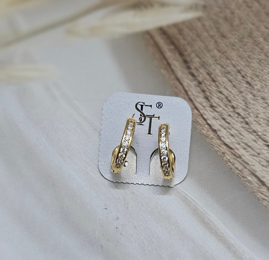 Golden anti tarnish hoops