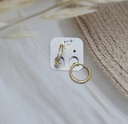 Golden anti tarnish hoops