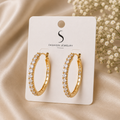 Diamond Hoop Earrings
