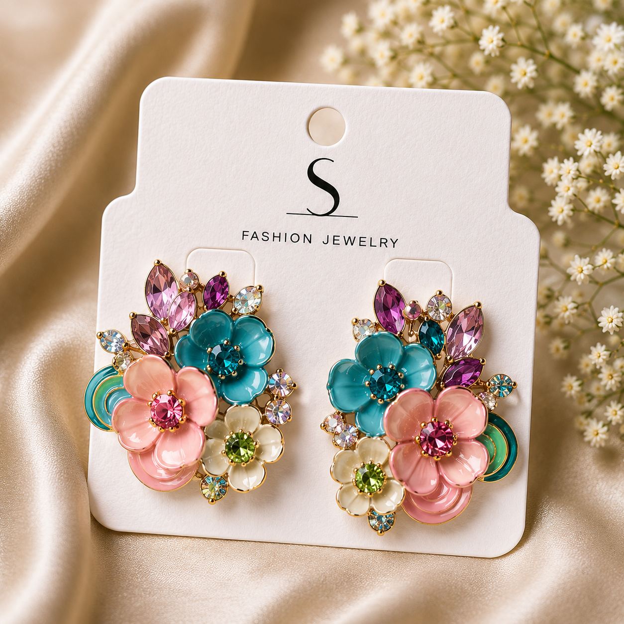 Color Bloom Designer Earrings
