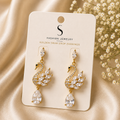 Golden Swan Drop Earrings