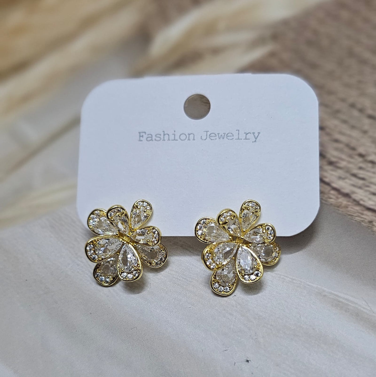 Petal Luxe Floral CZ Stud Earrings