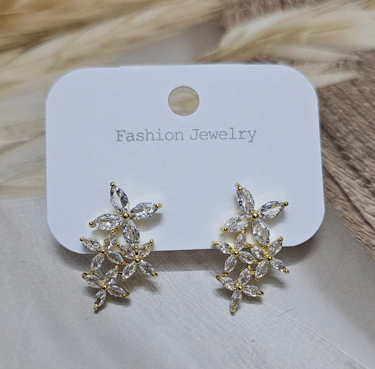 Blossom Cascade Marquise CZ Stud Earrings