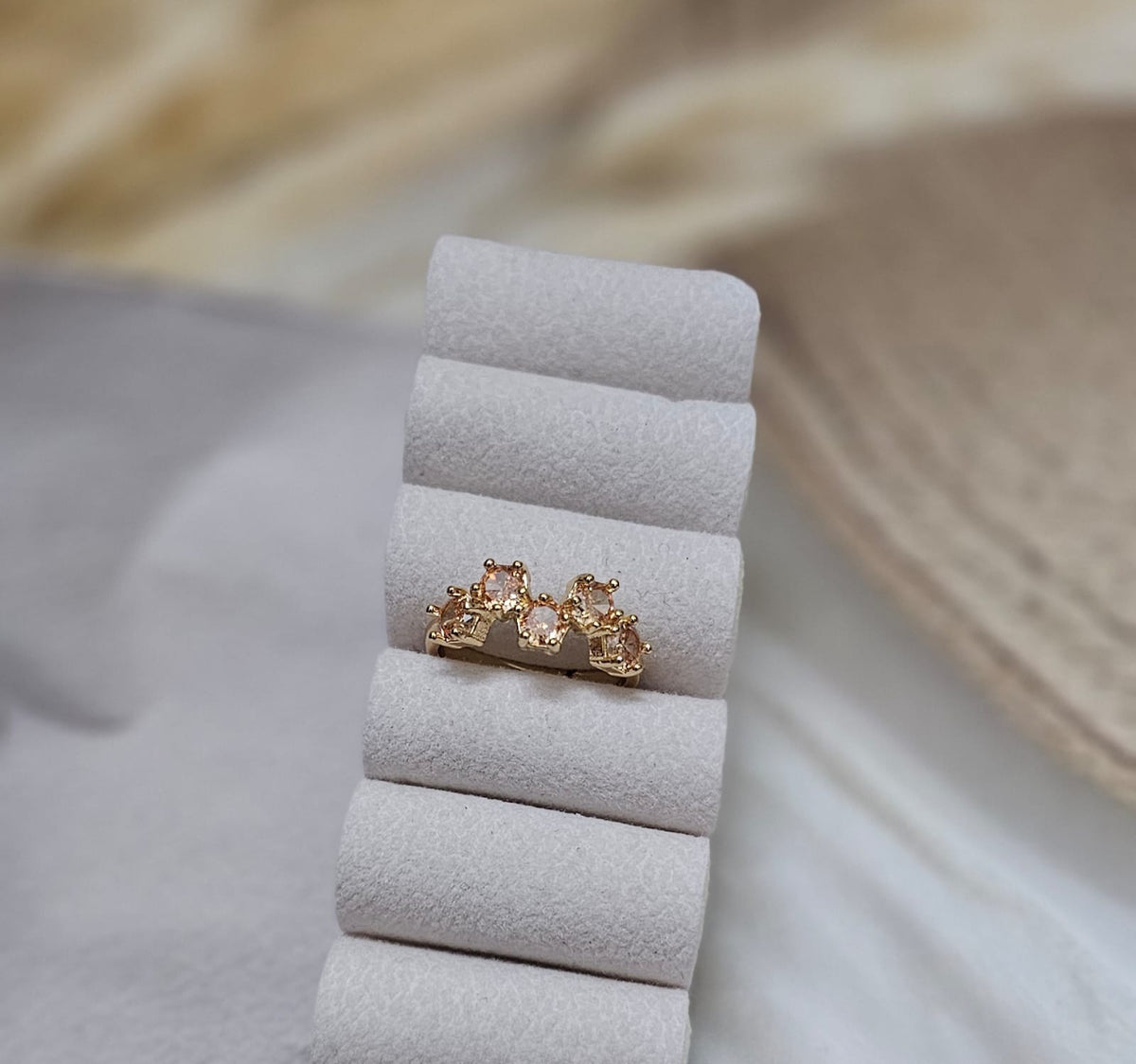 Golden Bloom Adjustable Cluster Ring