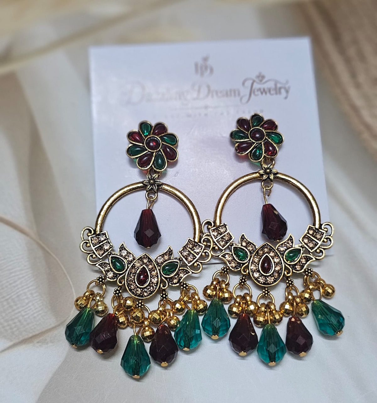 Regal Multi-Stone Statement Chandbalis